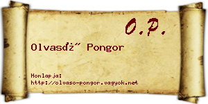 Olvasó Pongor névjegykártya